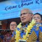 Kepala BNN RI Komisaris Jenderal Polisi Marthinus Hukom saat menjawab pertanyaan wartawan, di Bali, Selasa (15/7/2025).