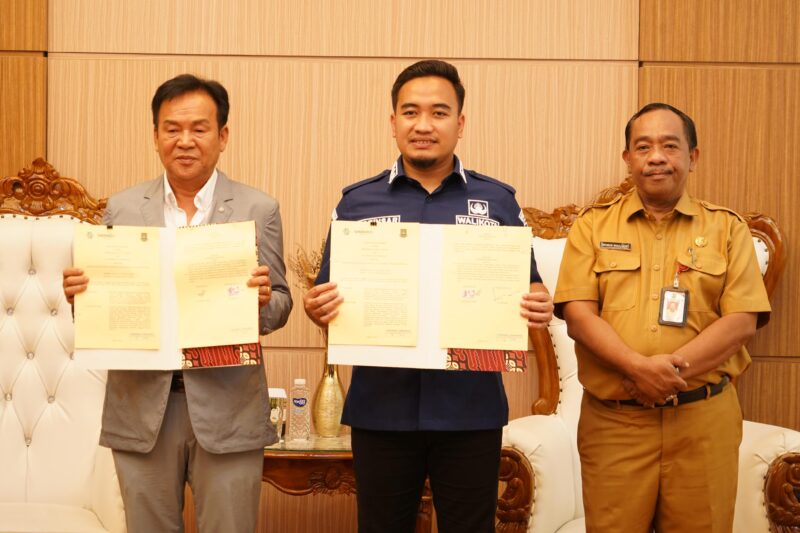 Pemerintah Kota Cilegon melakukan MoU dengan PT. Green Eco Teknologi terkait peningkatan kapasitas pengelolaan sampah di Tempat Pembuangan Sampah Akhir (TPSA) Bagendung, Selasa (29/7/2025).
