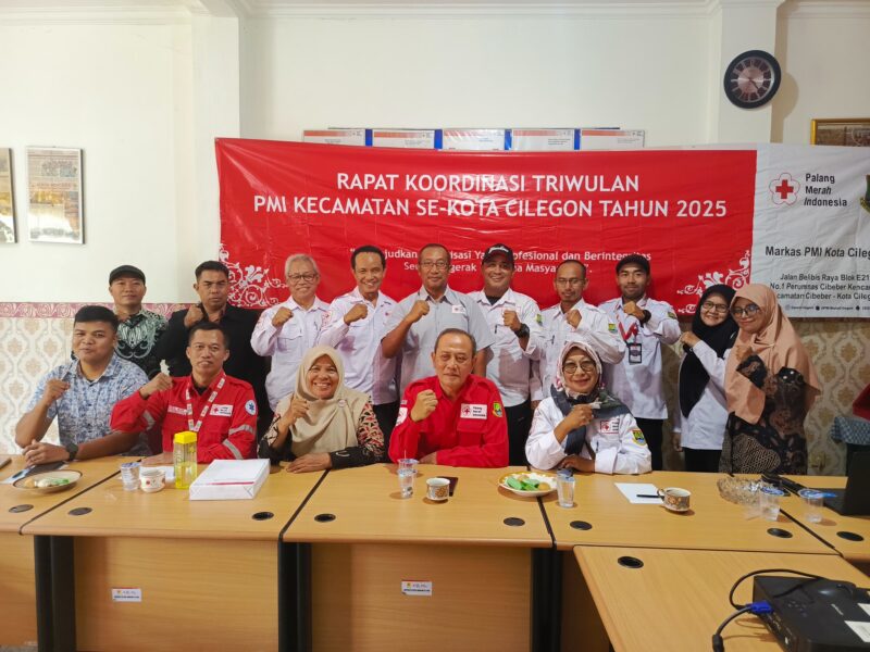 PMI Kota Cilegon menyelenggarakan Rakor Triwulan bersama PMI Kecamatan se-Kota Cilegon, Kamis (31/7/2025) di Aula Markas PMI Kota Cilegon. 