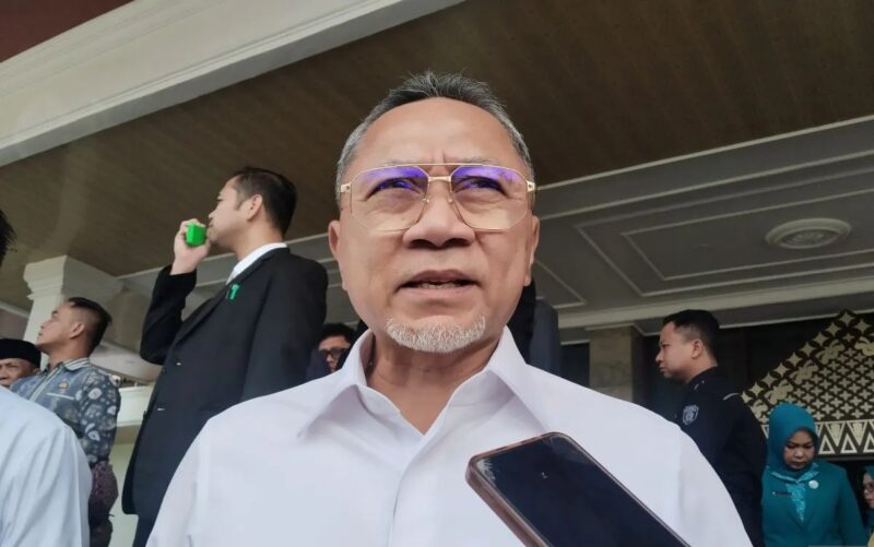 Menteri Koordinator Bidang Pangan Indonesia Zulkifli Hasan saat berkunjung ke Palembang, Senin (16/6/2025).