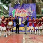 Tim futsal UNIBA foto bersama setelah menjadi juara 1 Futsal Provinsi Banten.